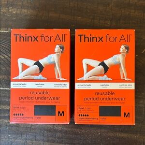 Thinx Black Reusable Period Underwear- 2 pair